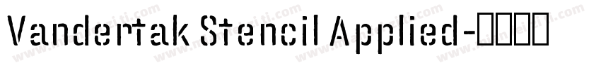 Vandertak Stencil Applied字体转换
